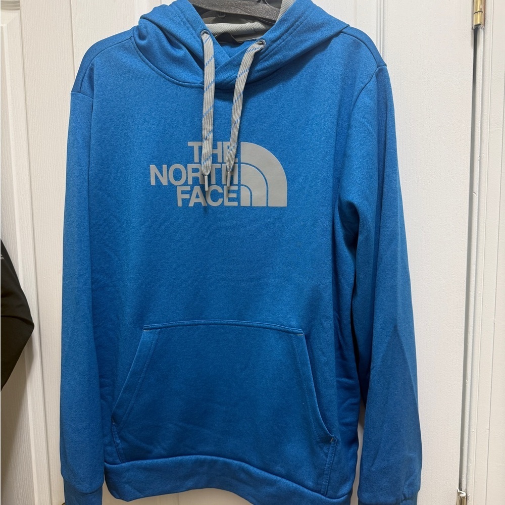 The North Face Bright Blue Pullover Hoodie with Logo